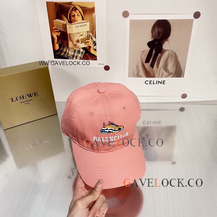 Balenclaga Canvas Baseball Caps Pink Peaked Hat